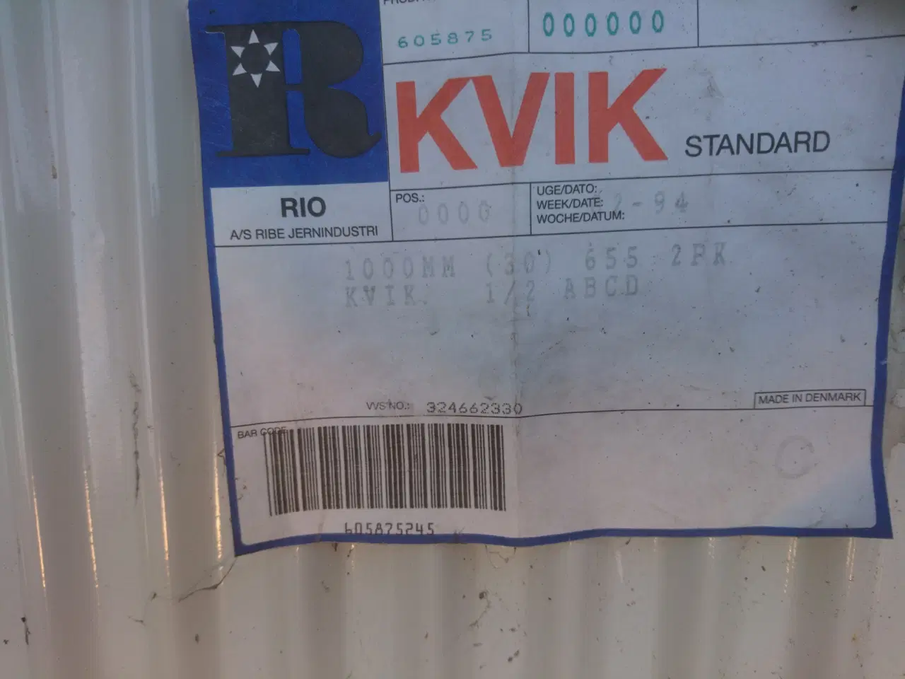 Billede 1 - Brugte: Rio Kvik Standard radiatorer 655 høj