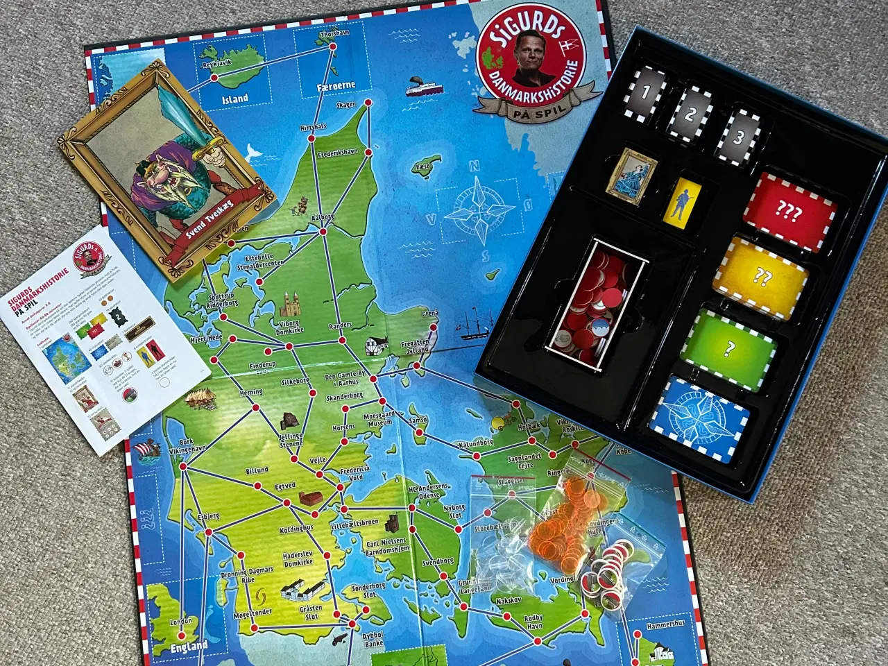 Billede 1 - Sigurds Danmarkshistorie, brætspil