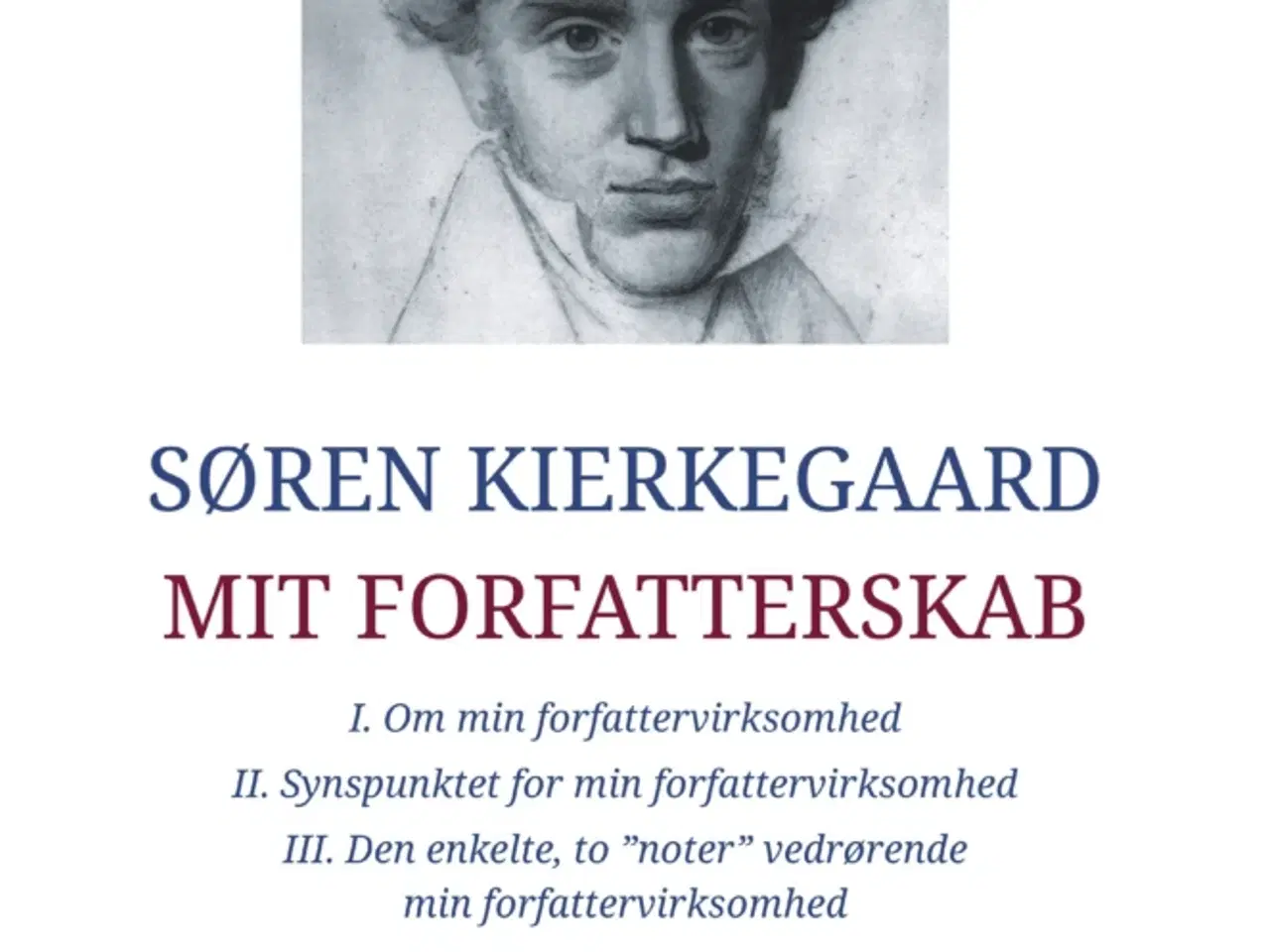 Billede 1 - Mit forfatterskab, SØREN KIERKEGAARD