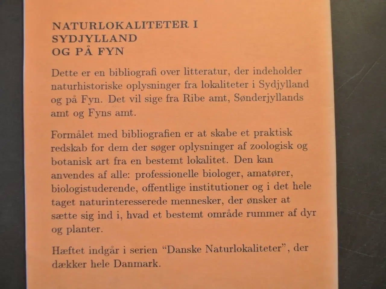 Billede 7 - danske naturlokaliteter 1-3 - en bibliografi 1971-