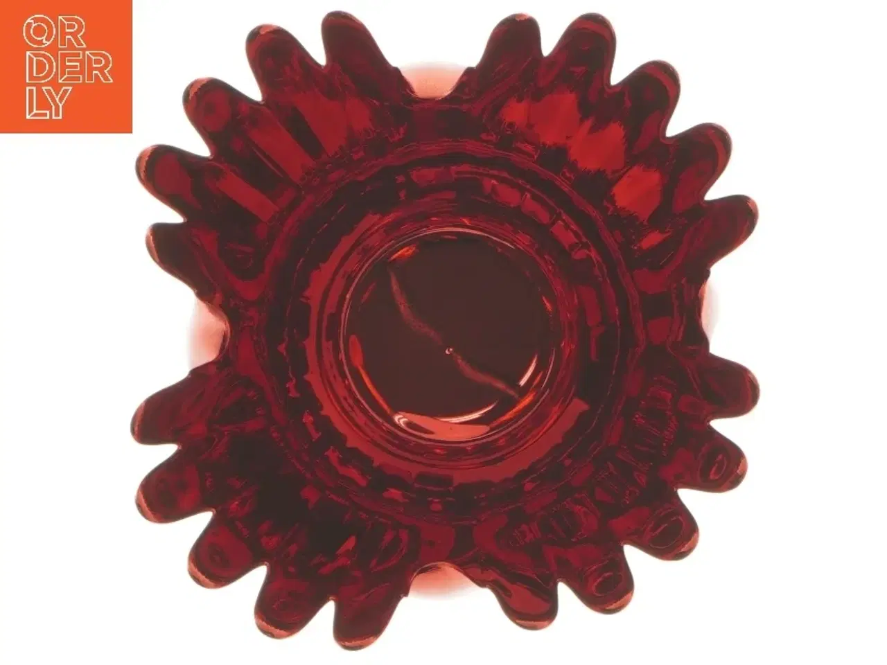 Billede 3 - Rød glasvase fra Krifon (str. 14 cm)