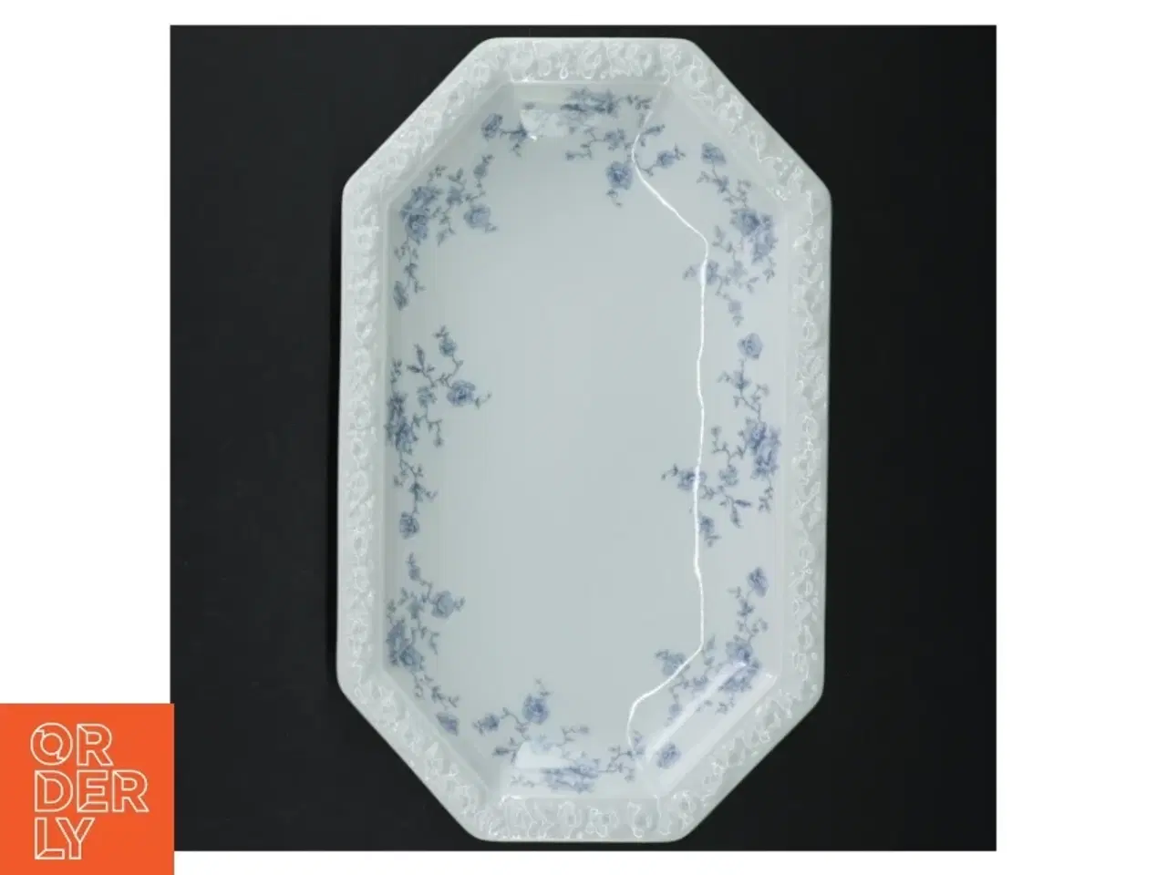 Billede 2 - Kødfad i porcelæn med blomstermønster fra Rosenthal (str. 28 x. 17 cm)
