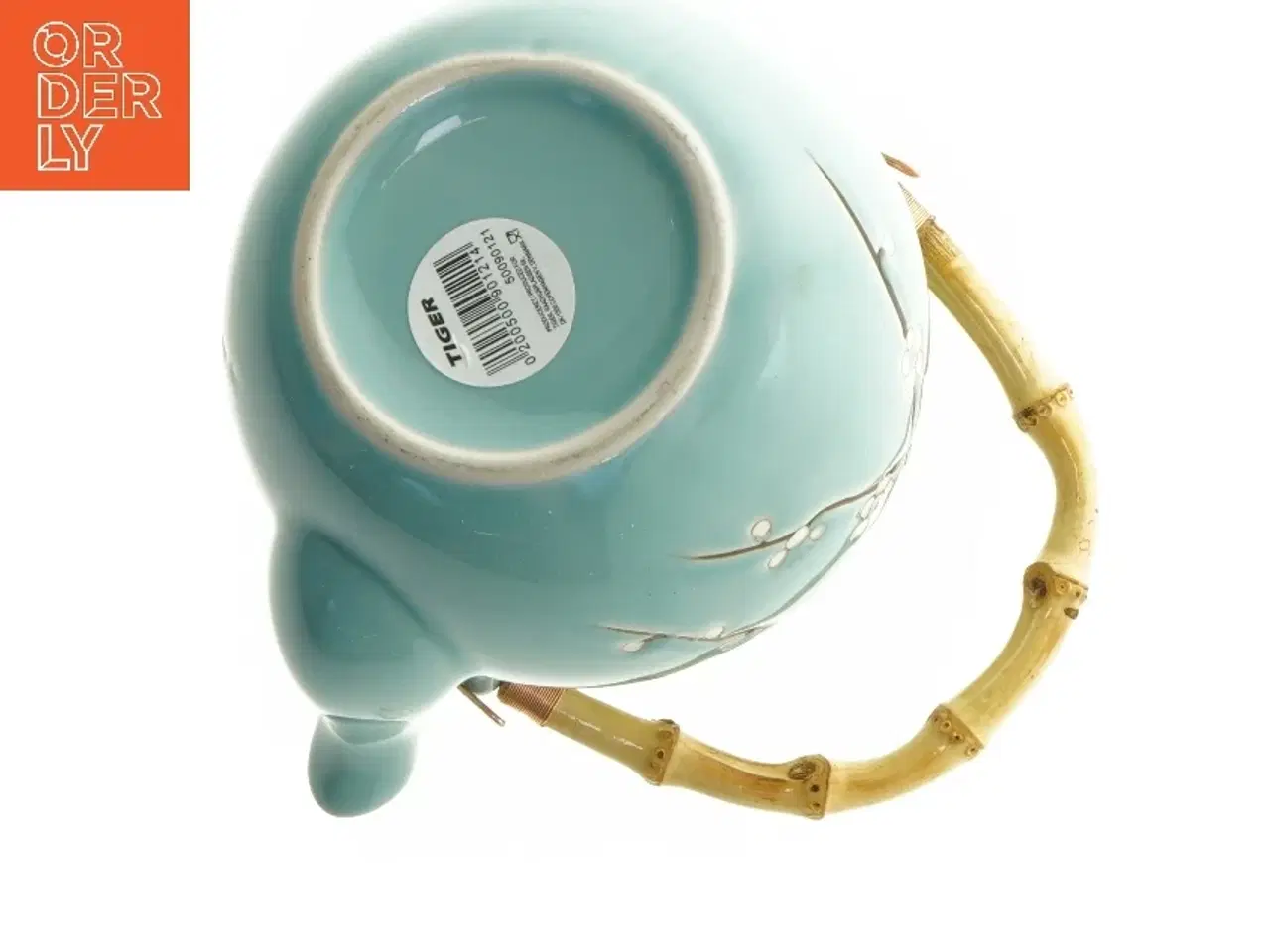 Billede 5 - Keramik tekande med blomstermotiv fra Tiger (str. Ø 15 cm)