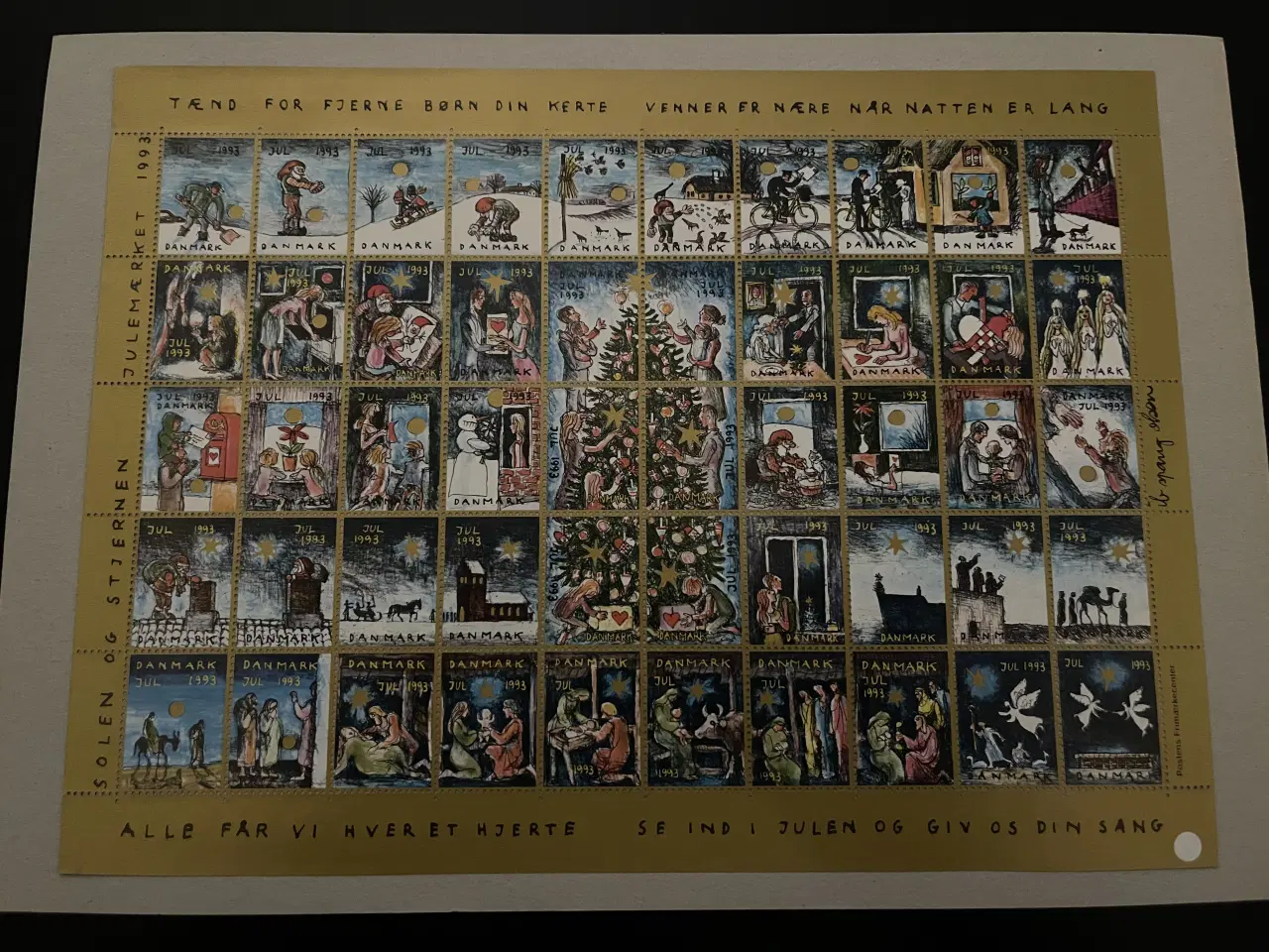 Billede 6 - 8 hele ark med julemærker