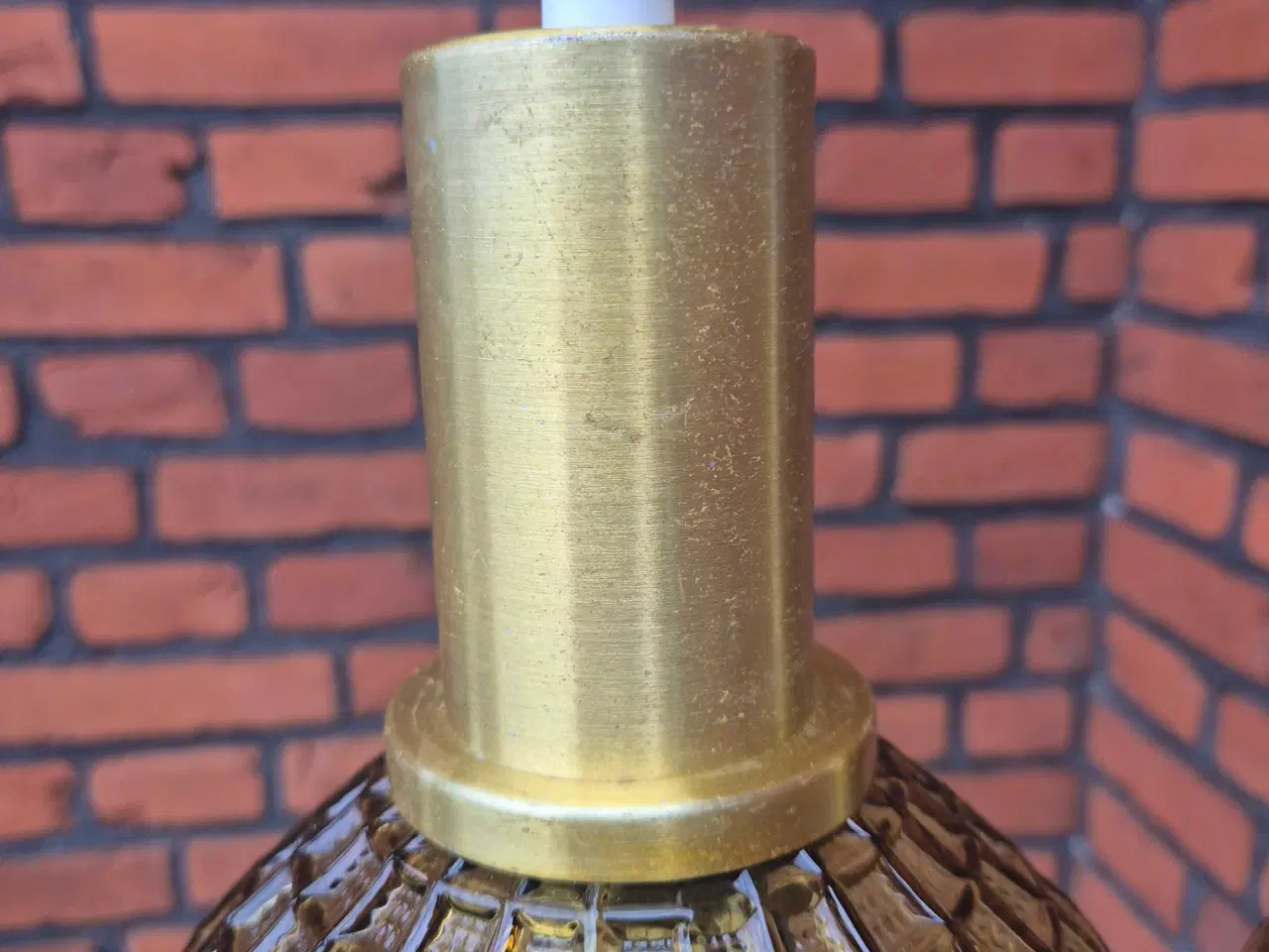 Billede 10 - Smukke retrolamper i ravfarvet glas