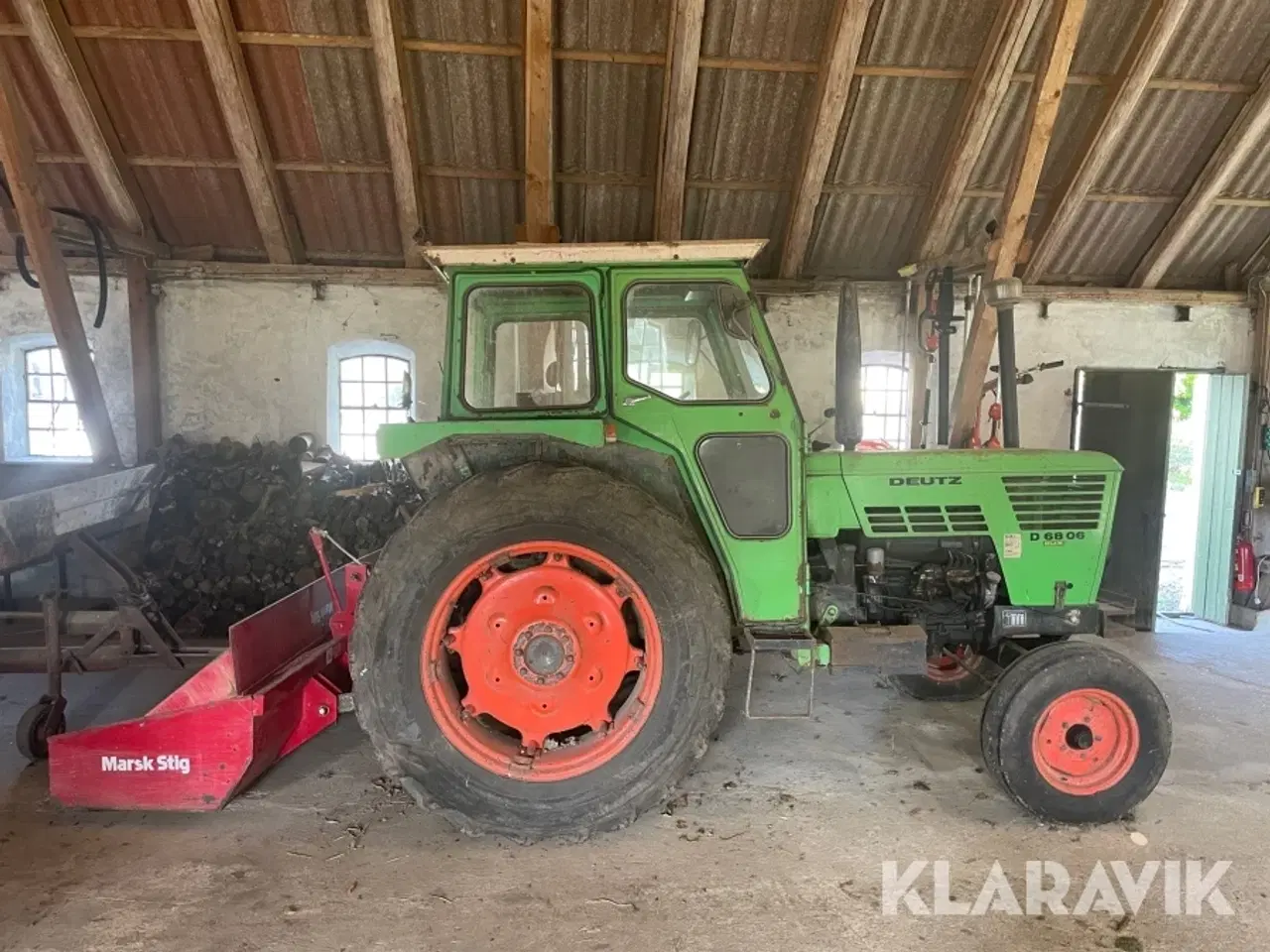 Billede 5 - Veterantraktor Deutz D 6806 med stenopsamler & vogn