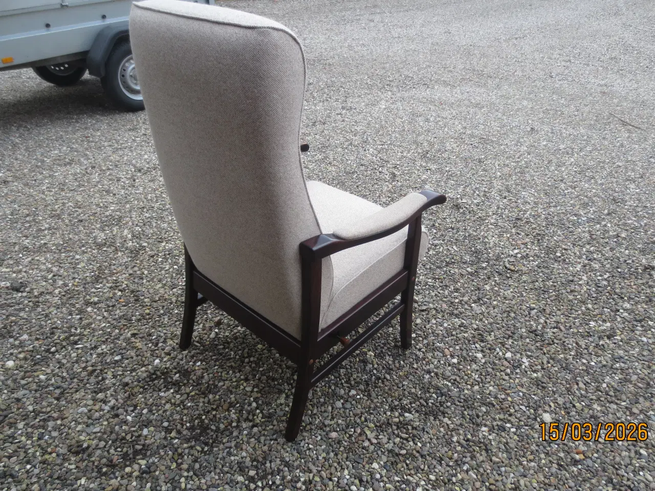 Billede 3 - 1 stk Farstrup Otiumlænestol med Lysegrå stof