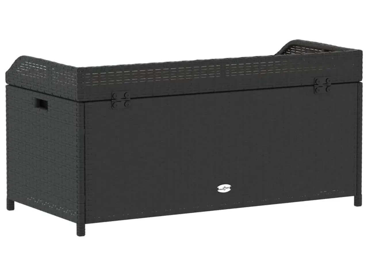 Billede 6 - Opbevaringsbænk 100x50x52 cm polyrattan og akacietræ sort