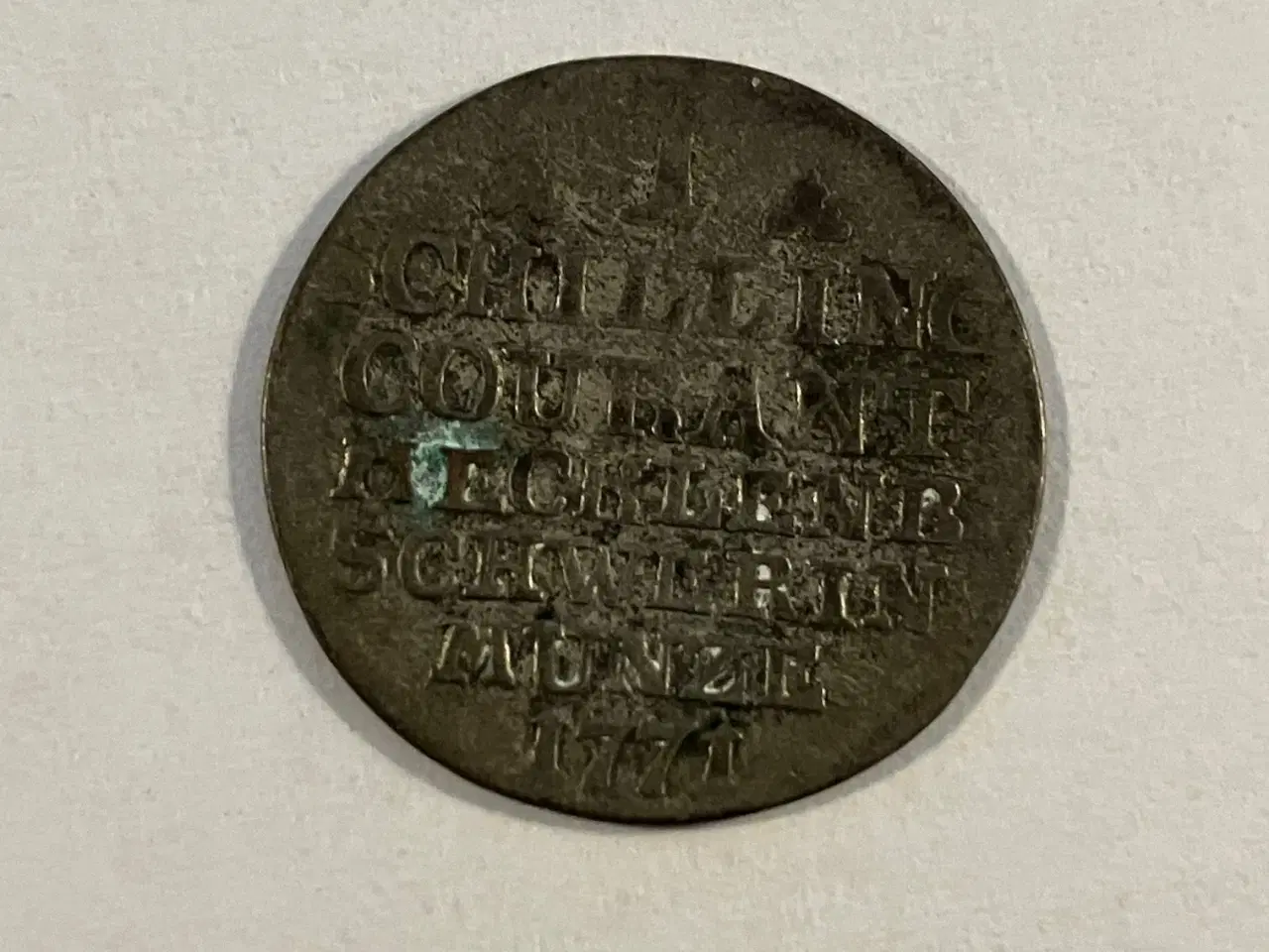 Billede 1 - 1 Schilling Courant Mecklenburg Schwerin 1771 - Dårlig stand