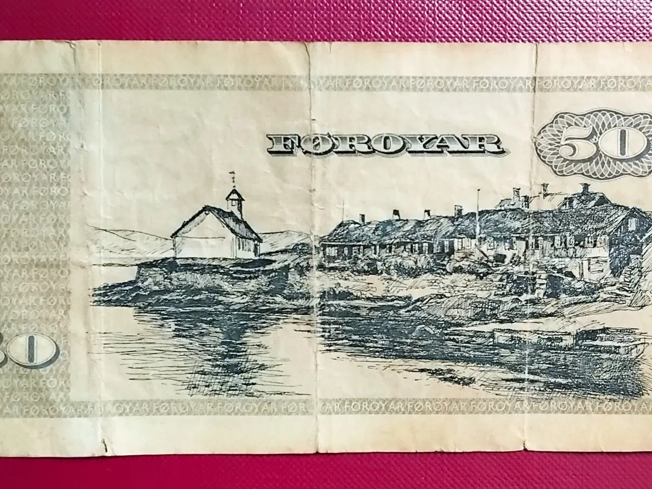 Billede 2 - FÆRØERNE 50 KRÓNUR / KRONER 1987 Nolsoyar Pall p20