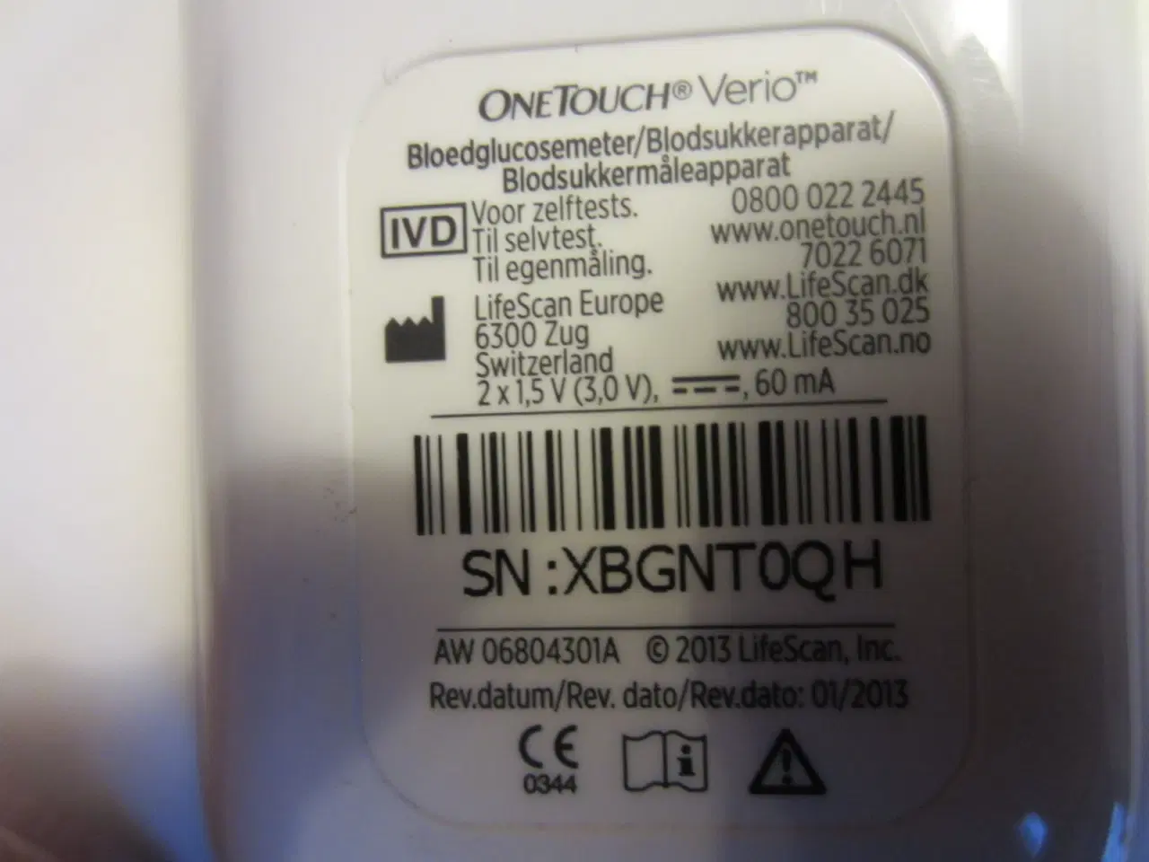 Billede 3 - OneTouch Verio blodsukker måle-apparat fra