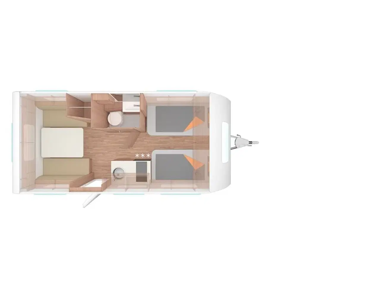 Billede 2 - 2025 - Weinsberg CaraCito 470 EU E-Power   LAV VÆGT. FULDELEKTRISK campingvogn med enkeltsenge. EGENVÆGT KUN 955 KG !!