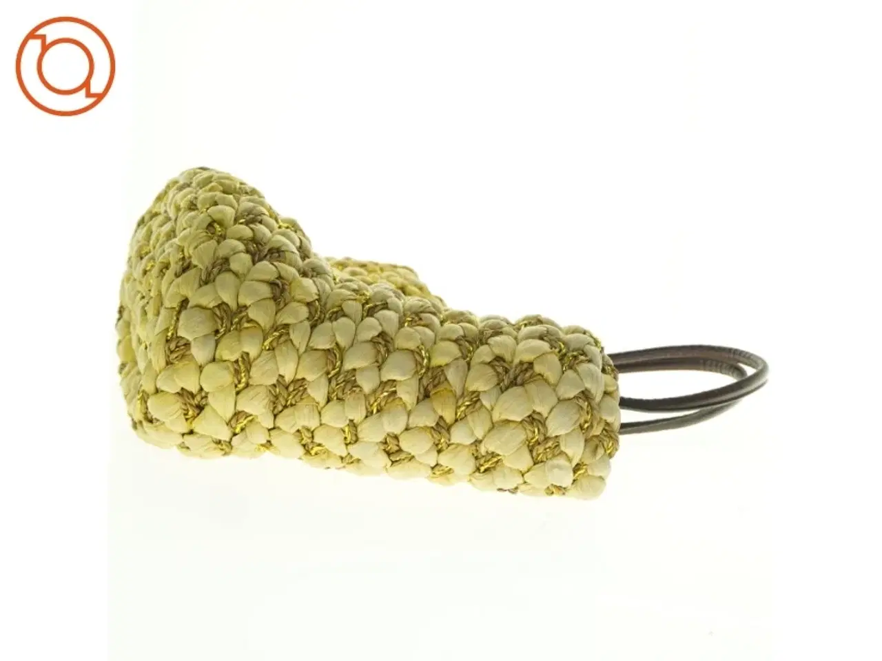 Billede 6 - Gul flettet strandtaske (str. 55 x 52 x 21 cm)