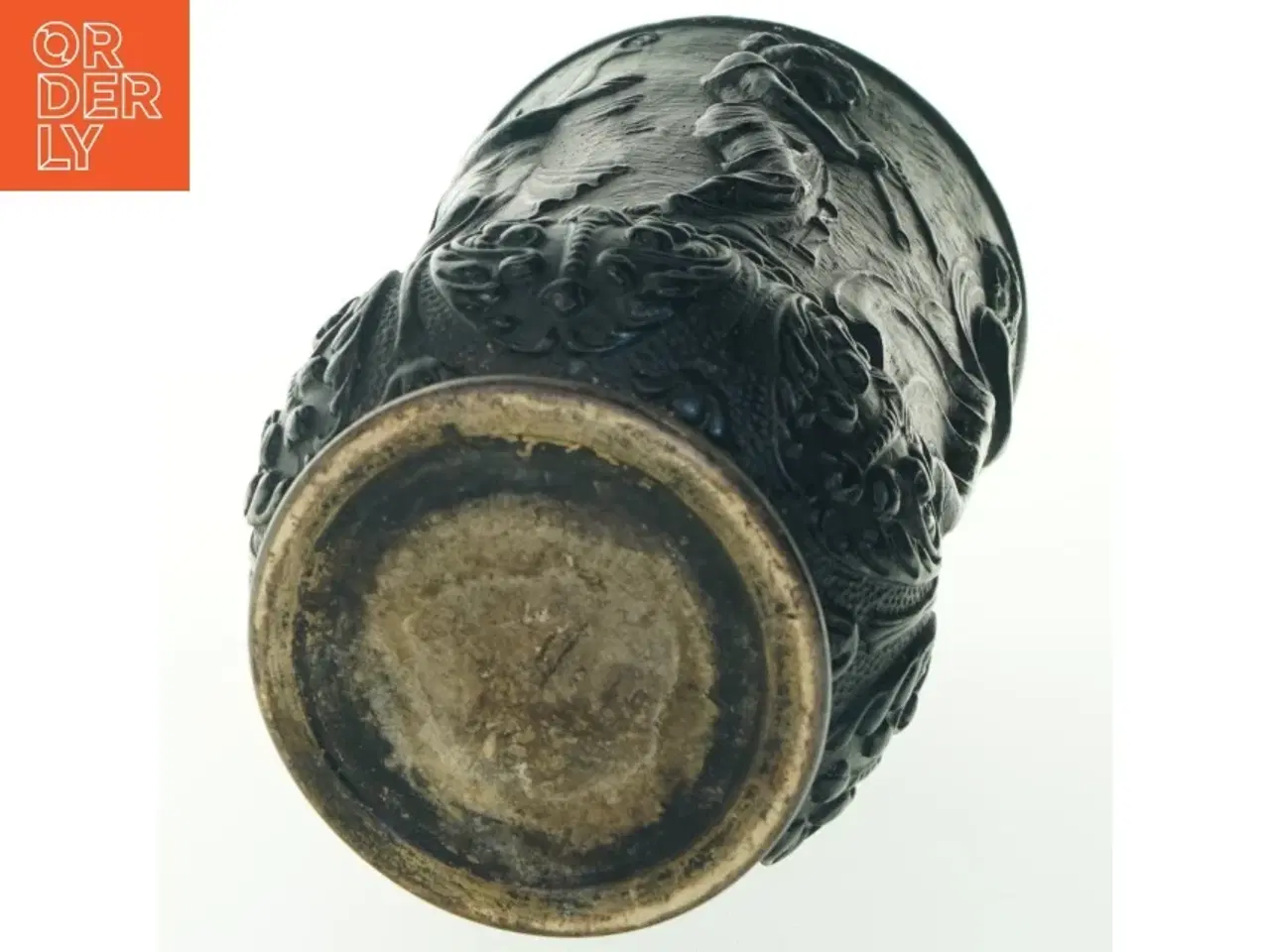Billede 2 - Dekorativ vase med reliefmønster (str. 35x18 cm)