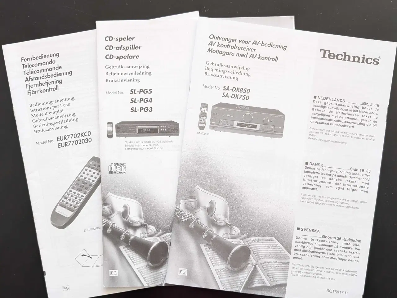 Billede 3 - Technics SA-DX750 AV Control receiver + SL-PG3 Com