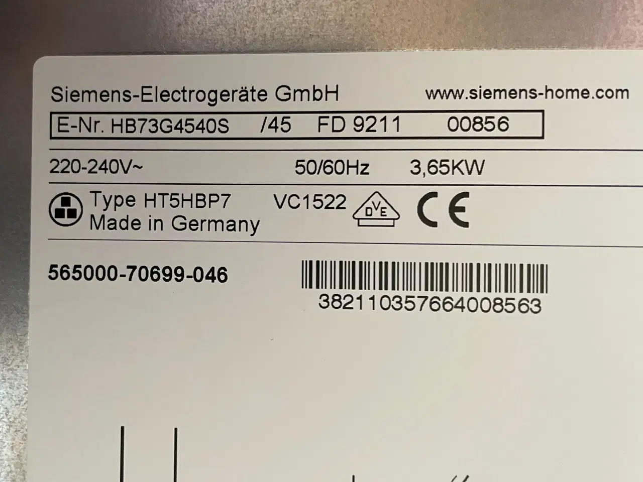 Billede 2 - Siemens ovn HB73G4540S
