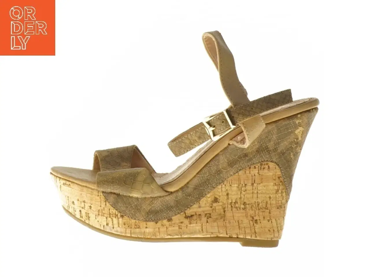 Billede 1 - Sandaler med kilehæl (str. 37 )