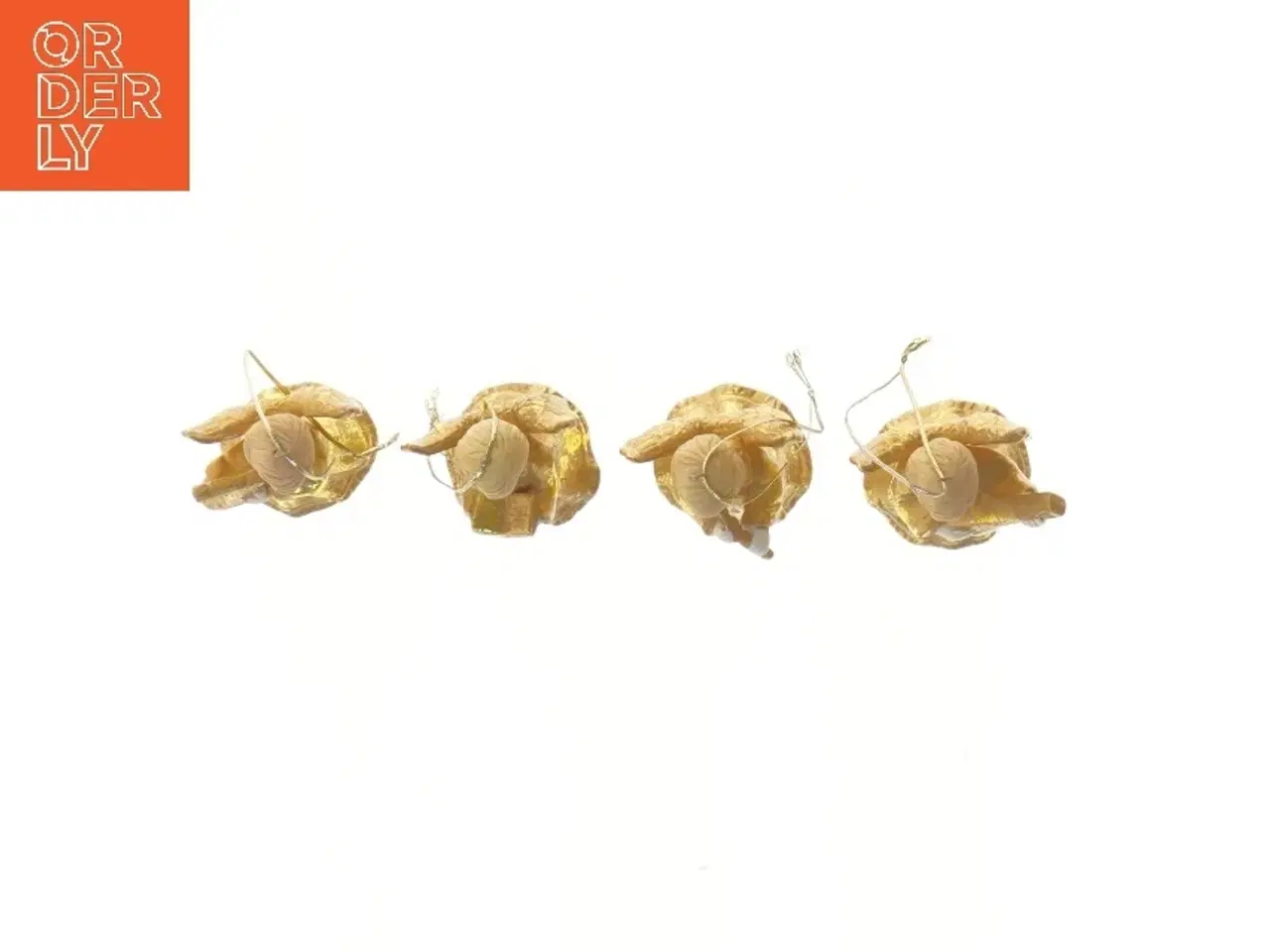 Billede 2 - Sæt af fire englefigurer i guld (str. 8 cm)