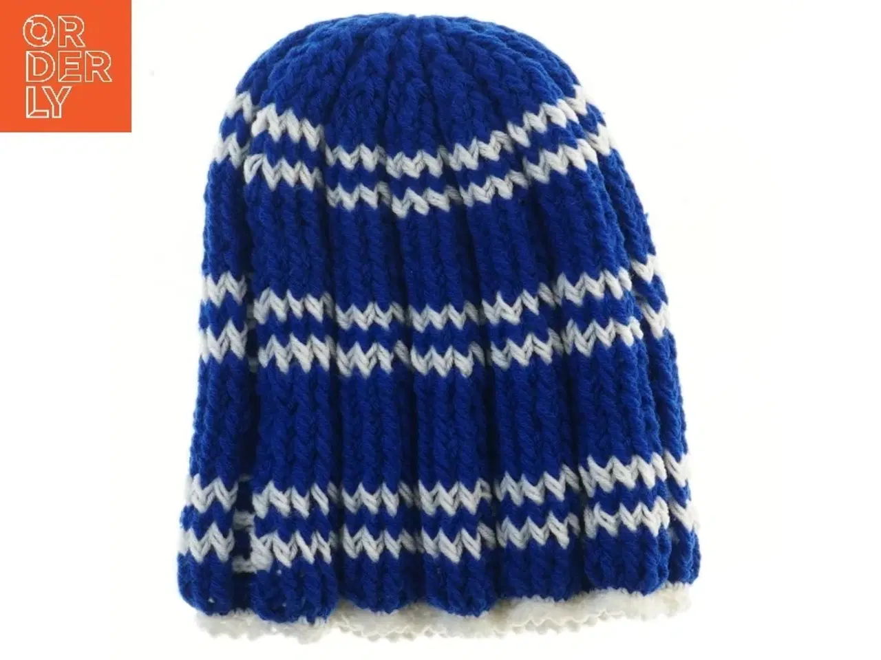 Billede 2 - Strik hue med striber (str. 22x24 cm)