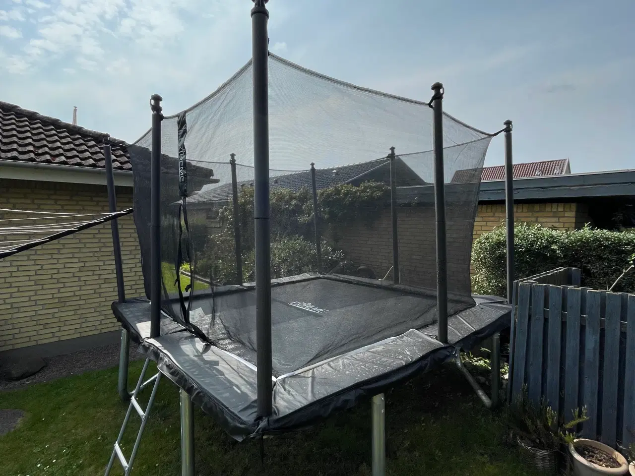 Billede 4 - Trampolin 336 x 336 incl. sikkerhedsnet og stige