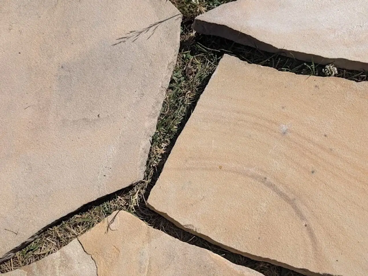 Billede 2 - Fliser af natursandsten. Gule