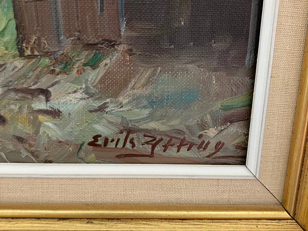 Billede 2 - Oliemaleri af Erik Ytting 64x90 cm incl ramme