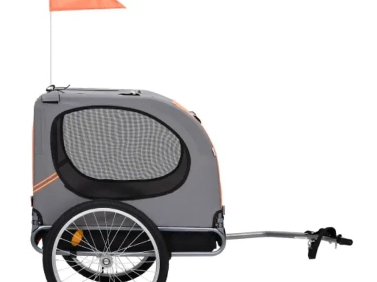 Billede 2 - Cykelanhænger til hund orange og grå