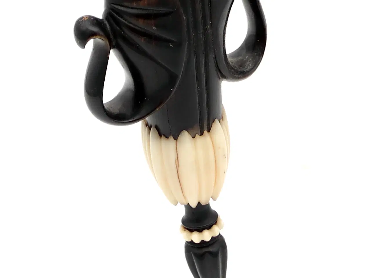 Billede 9 - Antik Alpepibe med mærskumshoved, horn og ben