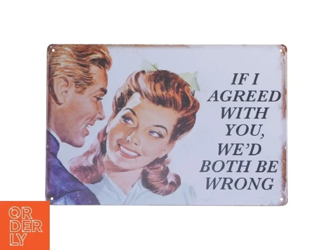 Billede 1 - Vintage metalskilt (str. 30x20 cm)
