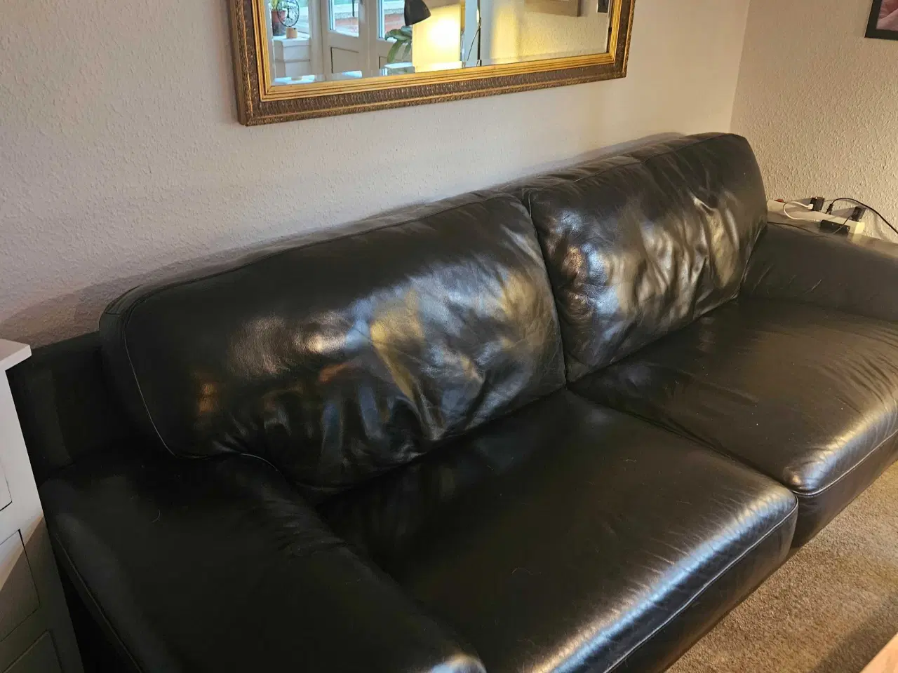 Billede 1 - Læder sofa