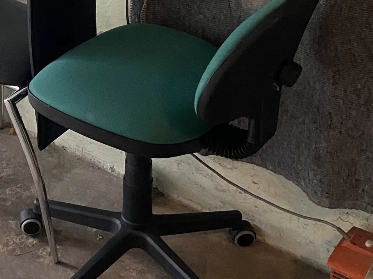 Billede 1 - Kontorstol mørk turkis