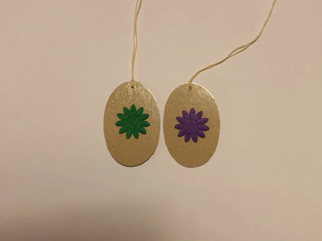 Billede 4 - Påske/forårs papirpynt Naturfarvet SE flere fotos