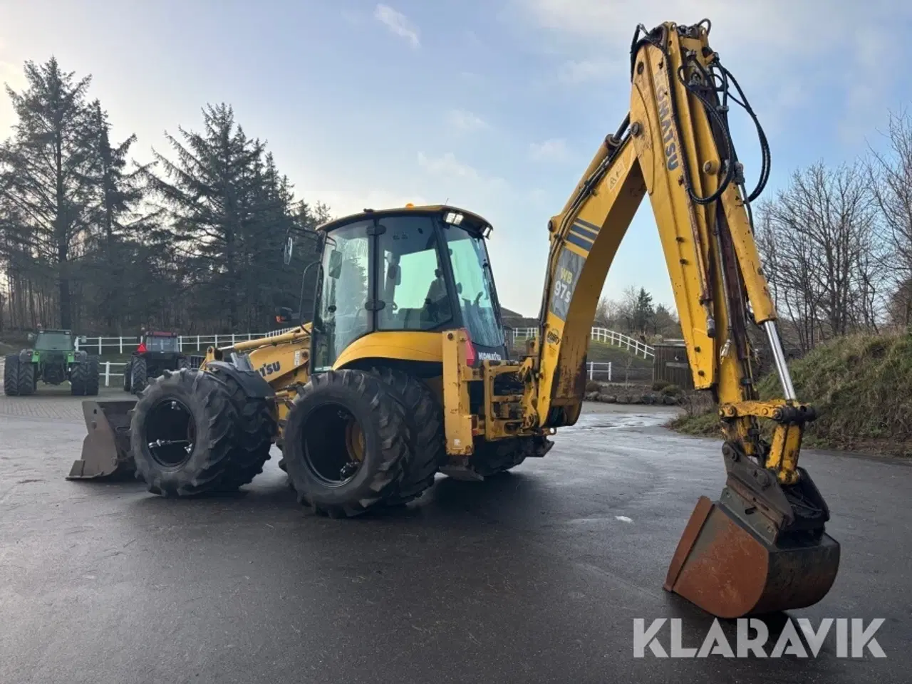 Billede 3 - Rendegraver Komatsi WB97S-5 med tvillingehjul og tilbehør