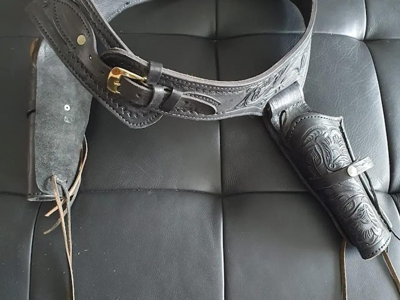 Billede 1 - Western pistolbælte - dobbelt hylstret 