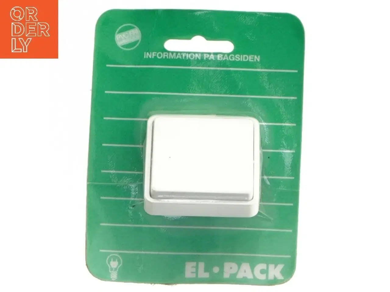 Billede 1 - Hvid 1-polet afbryder (str. 5x5 cm)