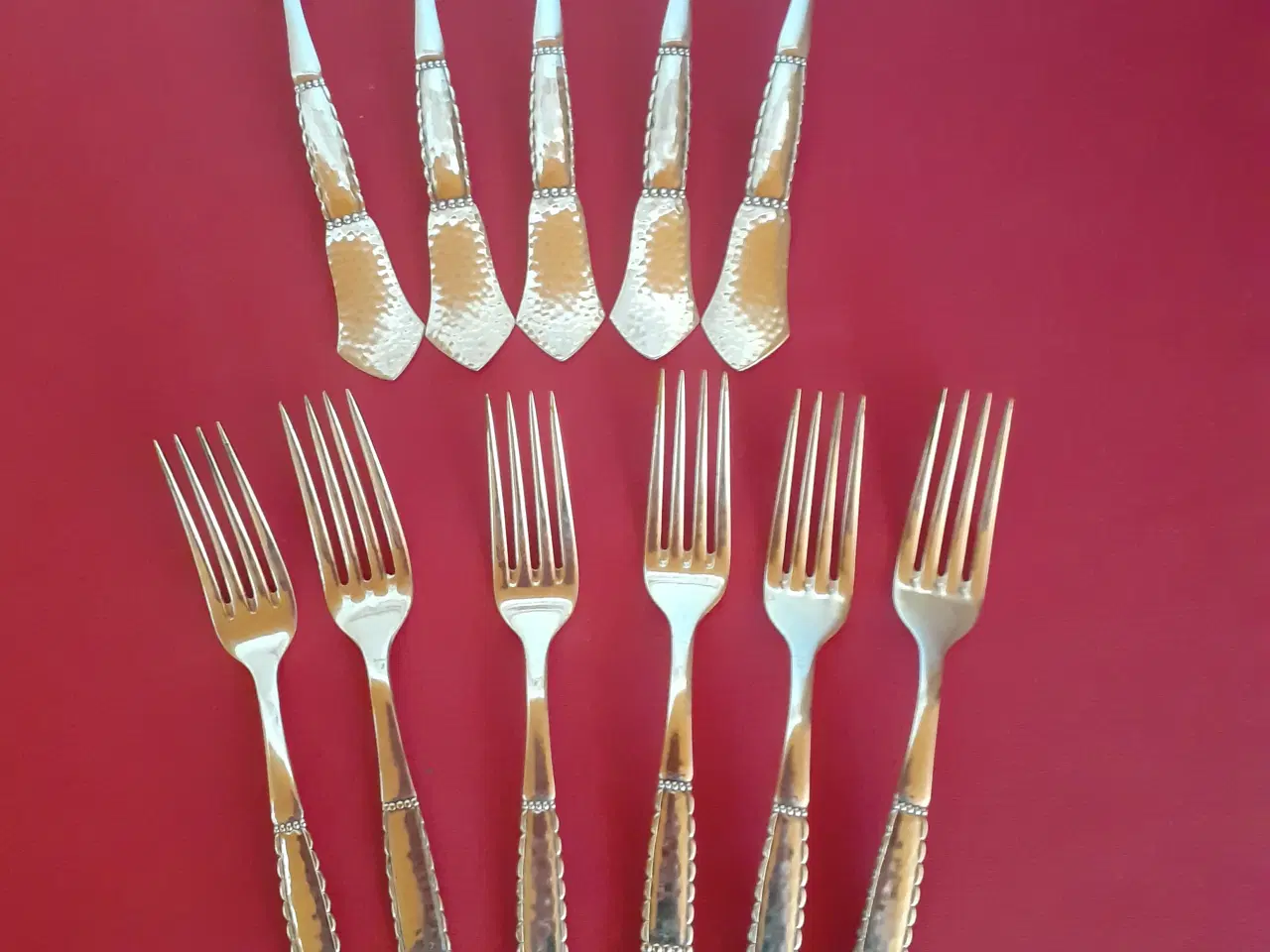 Billede 5 - Middagsgafler - 11 stk. / Mrk. Louise, Pletsølv