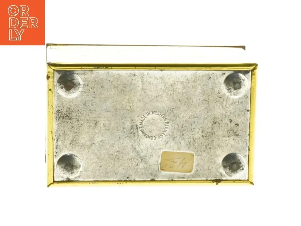 Billede 2 - Vintage smykkeskrin i metal (str. 12x7x6 cm)