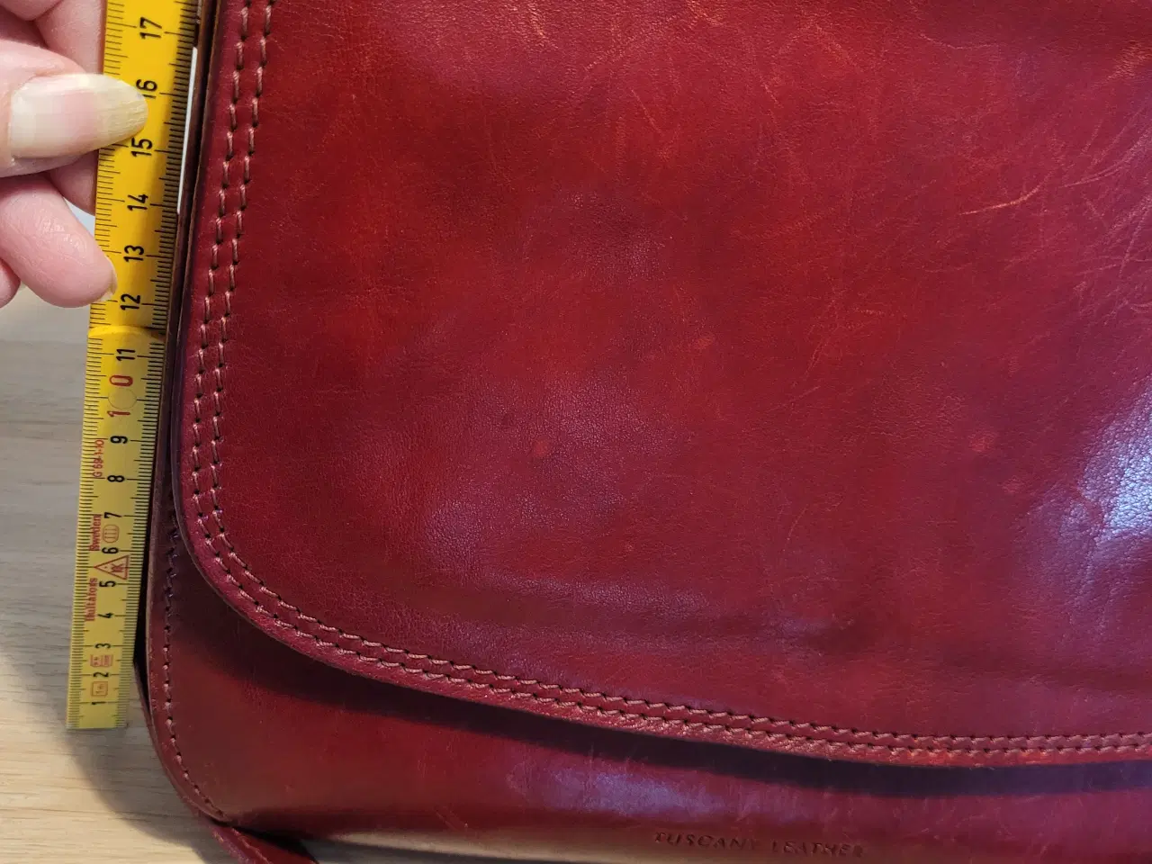 Billede 7 - Læder skulder taske fra Italien