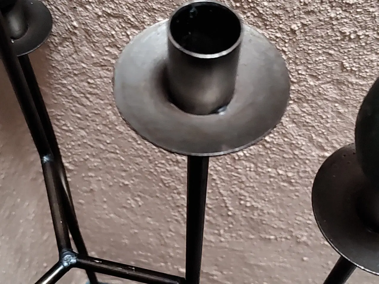 Billede 1 - Fem armet lysestage i metal.