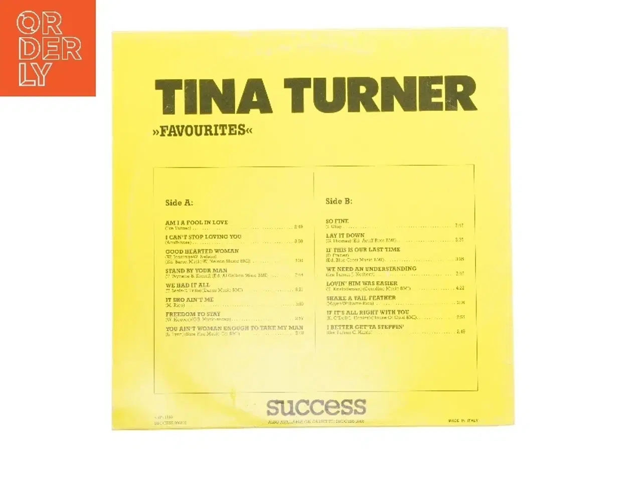 Billede 2 - Tina Turner &#39;Favourites&#39; vinyl LP fra Success