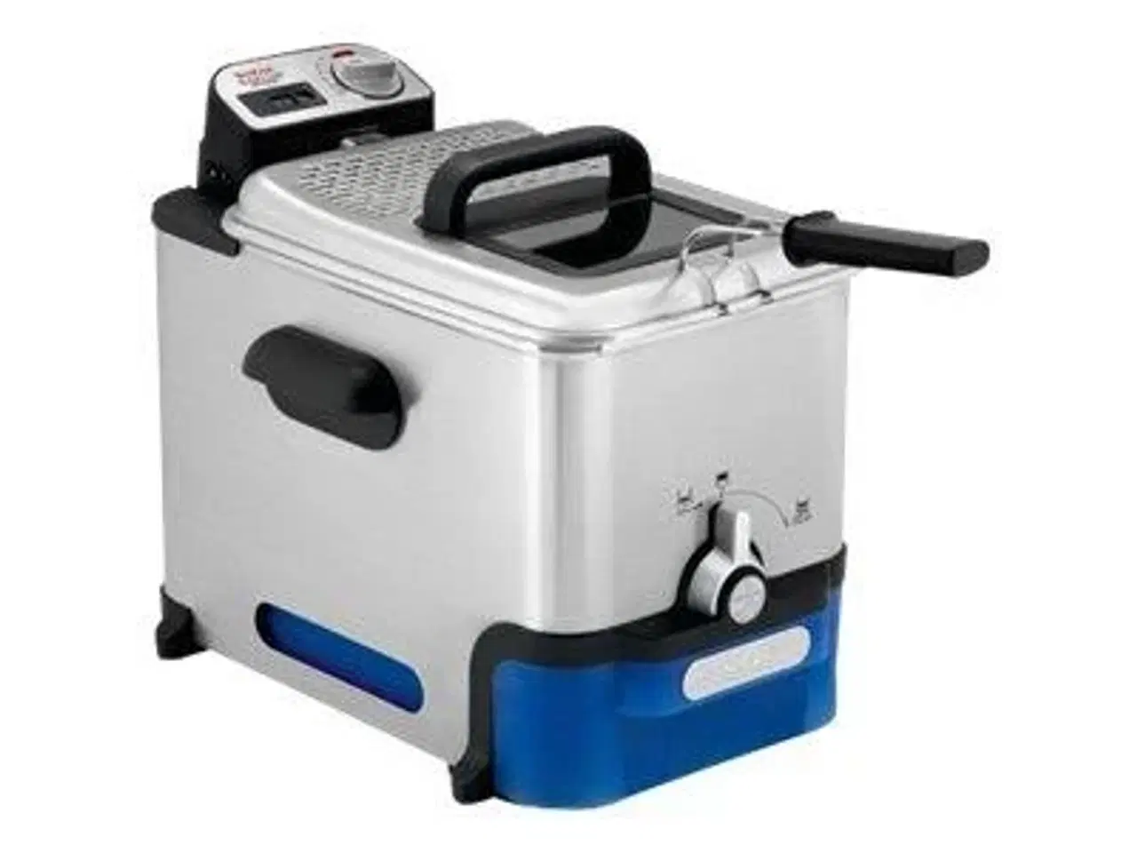 Billede 2 - Frituregryde Tefal Oleoclean Pro 3,5 l – børstet stål/blå