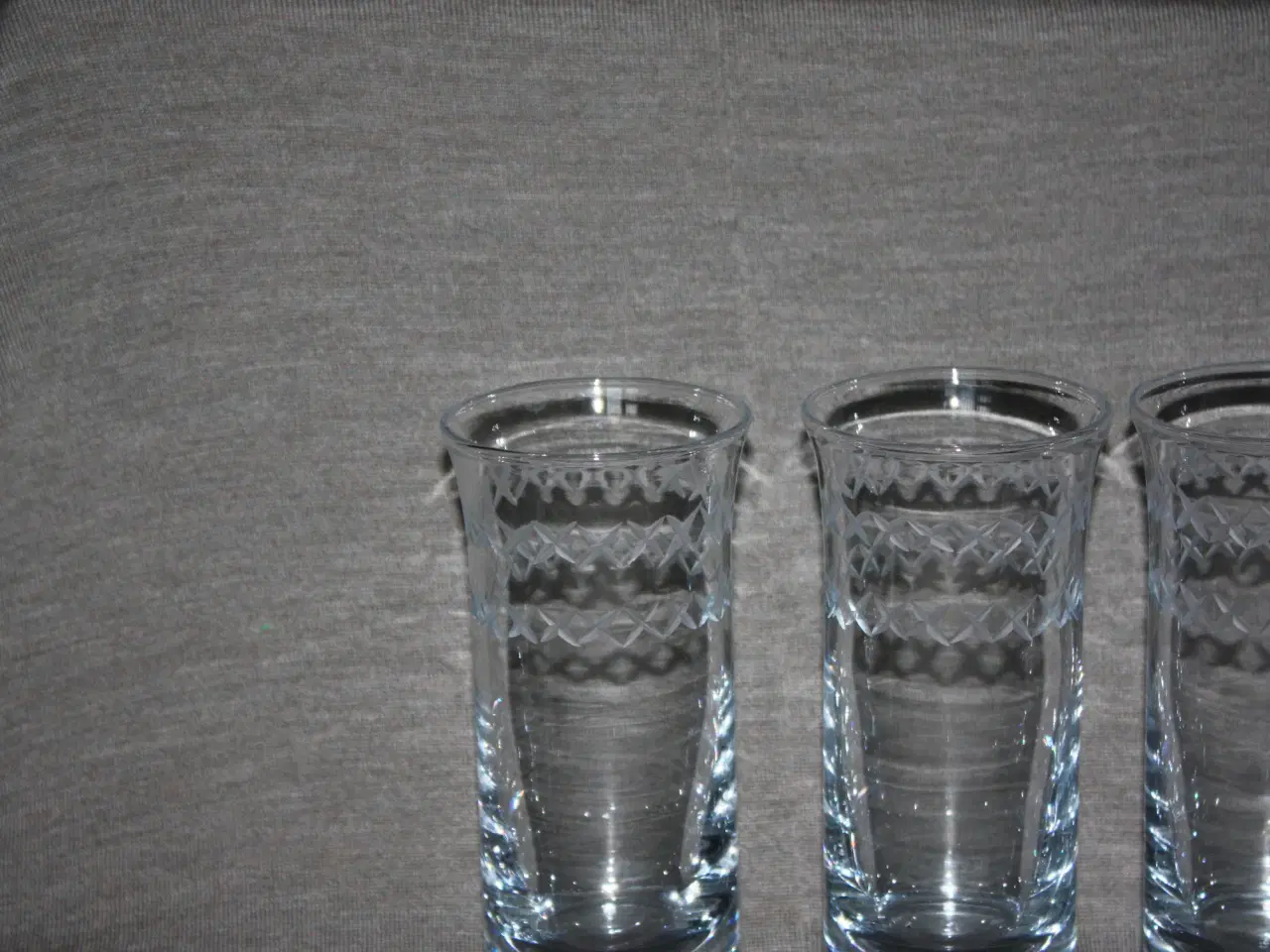 Billede 2 - Holmegaard nr. 5 glas højde 16 cm med slibninger