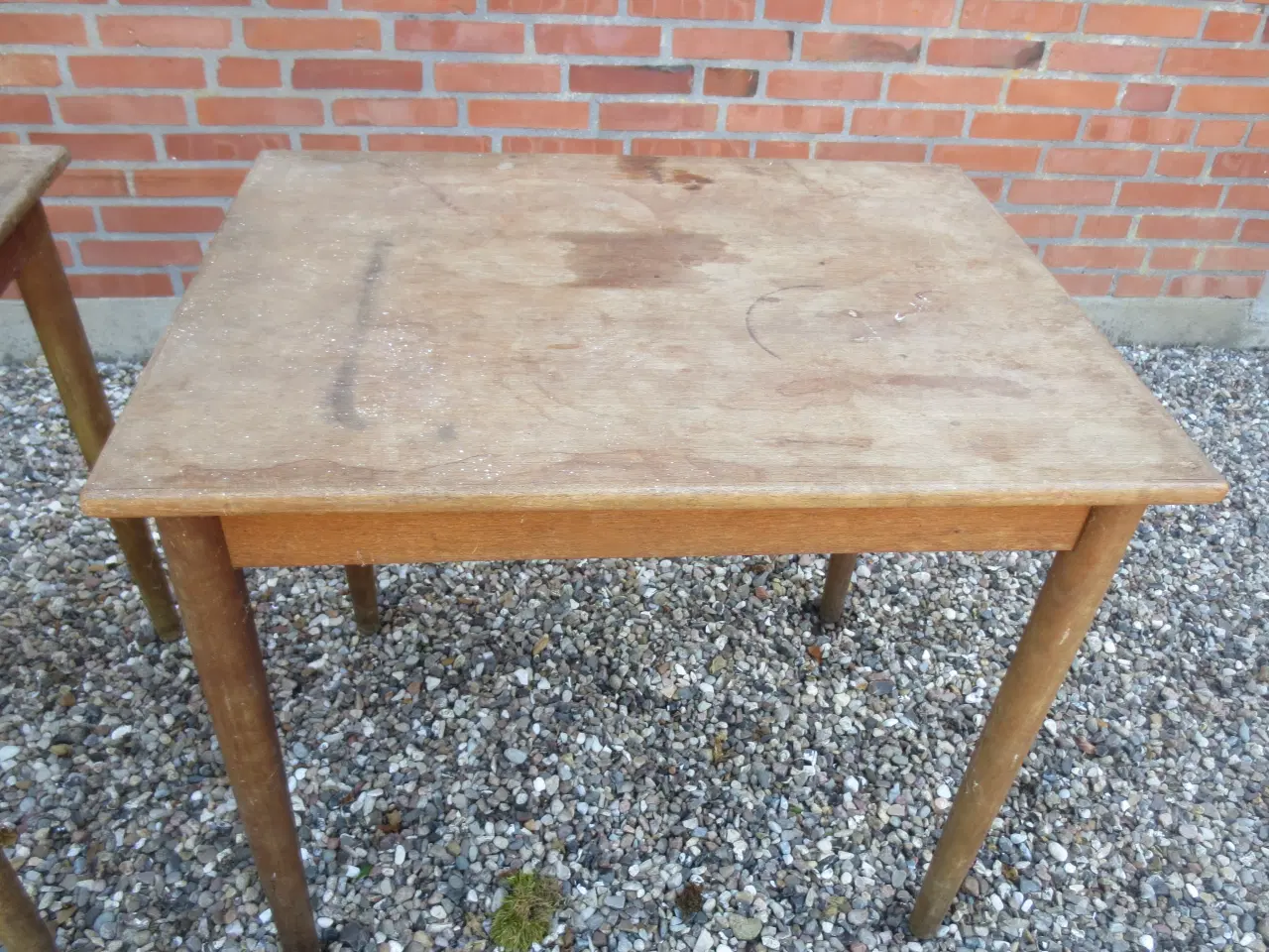 Billede 3 - 2 stk Teak spiseborde 80-60 cm 