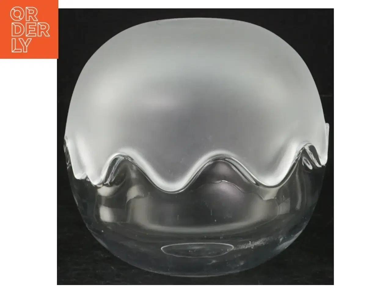 Billede 1 - Glas bonbonniere fra Holmegaard (str. Ø. 10,5 cm)