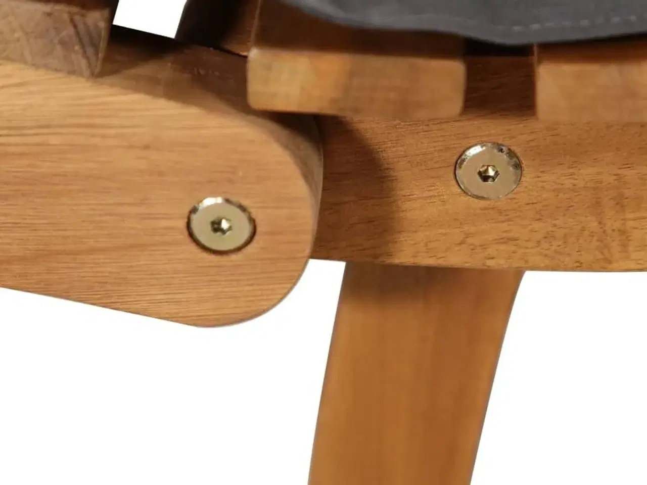 Billede 7 - Liggestol med hynde massivt akacietræ mørkegrå