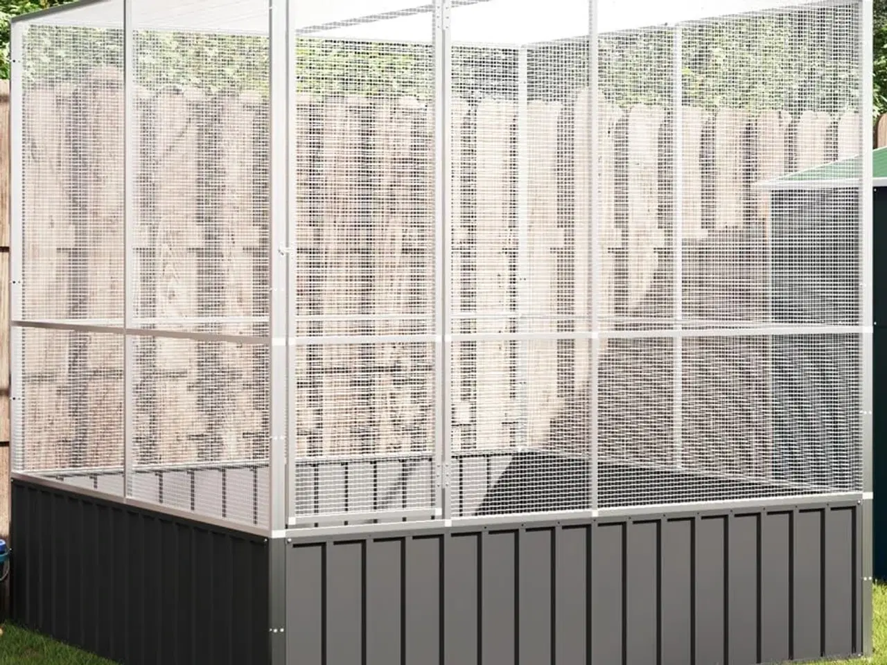 Billede 1 - Voliere 211x207x212 cm stål sølvfarvet