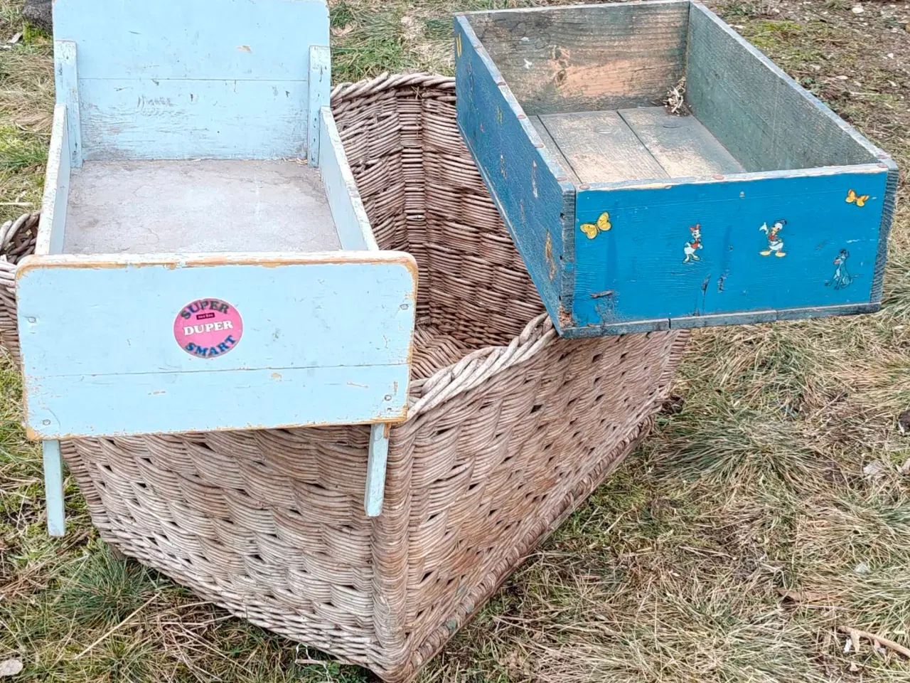 Billede 9 - Stor gammel flet kurv