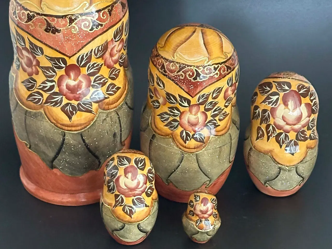 Billede 2 - Retro sæt af 5 ægte traditionelle russiske babushk