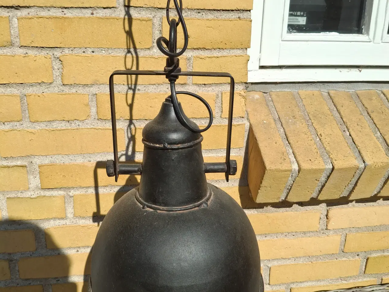 Billede 2 - Loftslampe i antik industri look