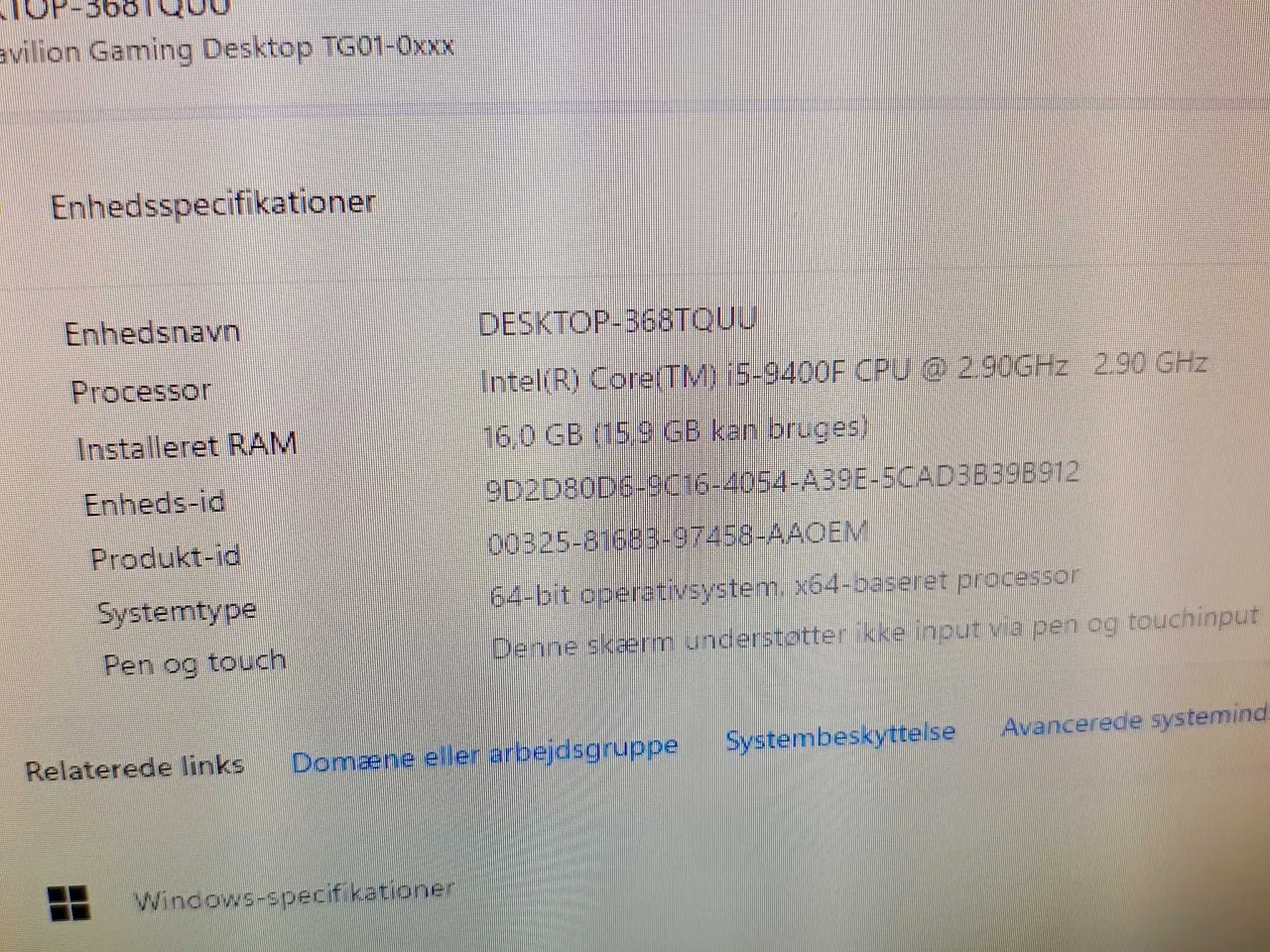 Billede 6 - Flot HP gamer pc sæt, i5 9400, 16gb ram, GTX 1650